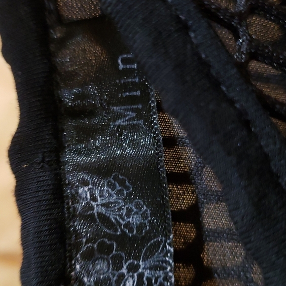 Miin Black Sleeveless Embroidered Mesh Flare Illusion Dress - Picture 5 of 7